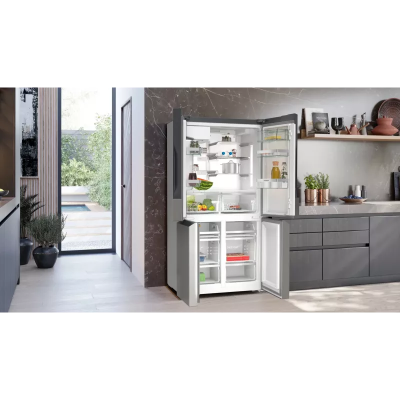 Siemens KF96DPPEA chladnička side-by-side voľne stojaca 574 l nerezová oceľ