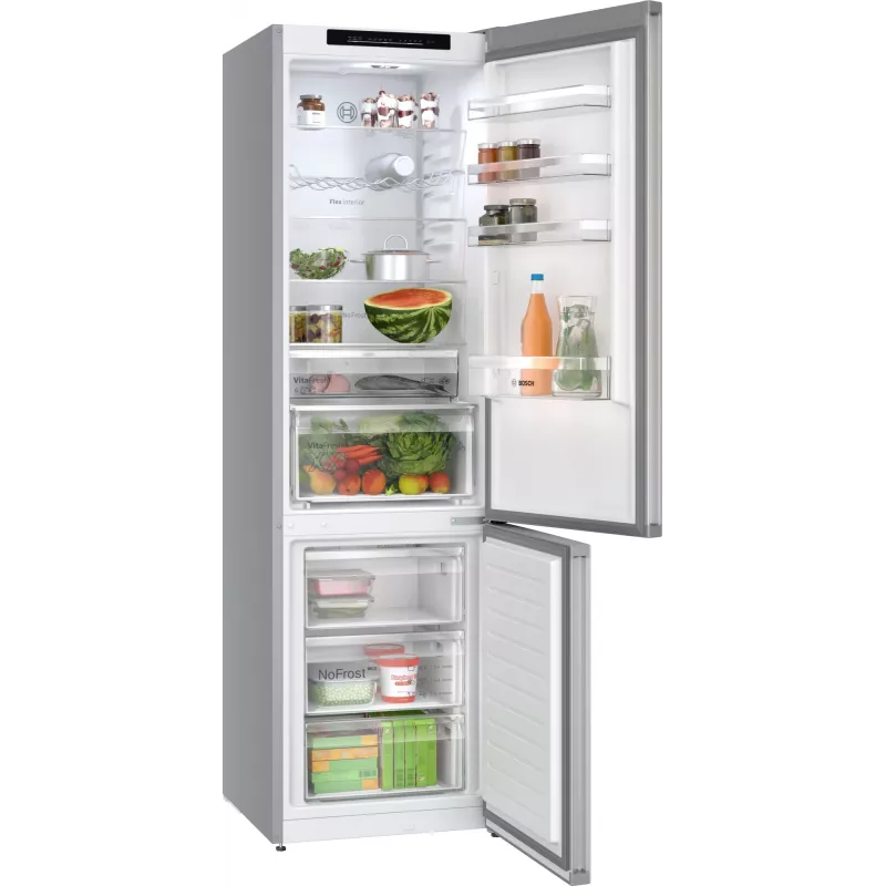 Bosch Serie 4 KGN392LAG Chladnička s mrazničkou voľne stojaca 363 l metalická