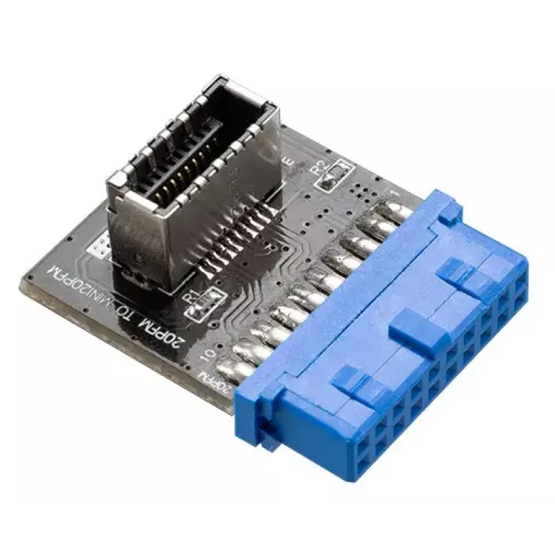 Káblový adaptér Akasa AK-CBUB51-BK USB 3.0 19-pin na USB 3.1 A modrý