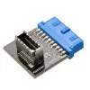Káblový adaptér Akasa AK-CBUB51-BK USB 3.0 19-pin na USB 3.1 A modrý