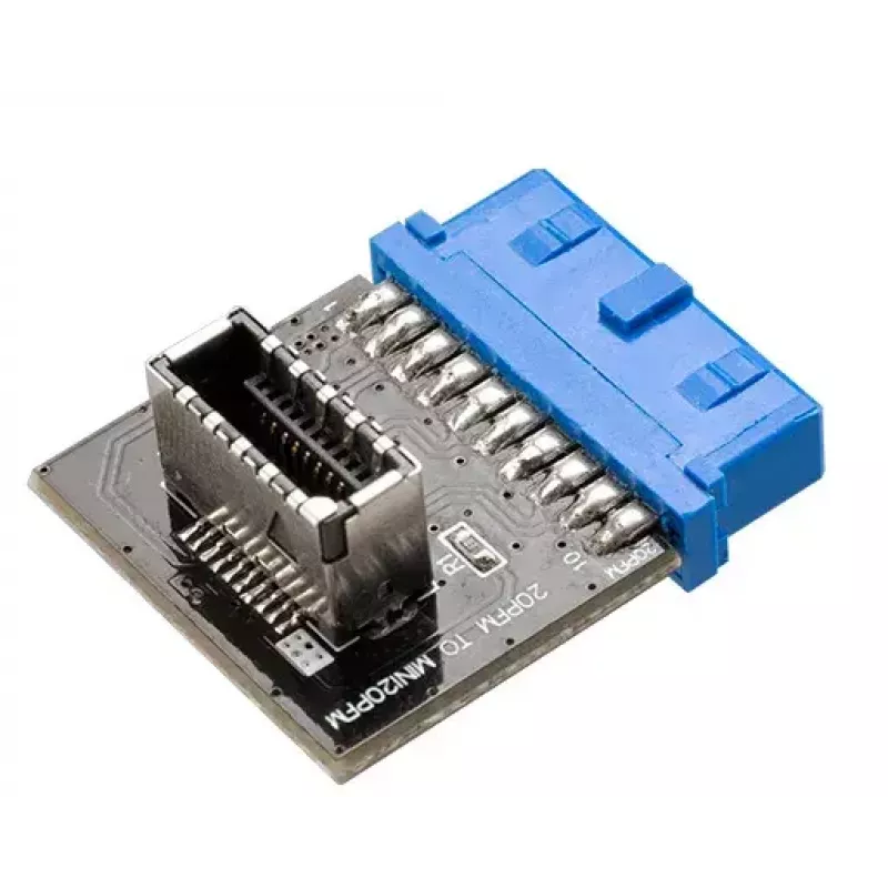 Káblový adaptér Akasa AK-CBUB51-BK USB 3.0 19-pin na USB 3.1 A modrý