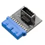 Káblový adaptér Akasa AK-CBUB51-BK USB 3.0 19-pin na USB 3.1 A modrá