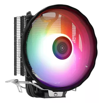 Vzduchový chladič AEROCOOL Rave 3 FRGB 120 mm čierna biela — 3 heatpipes, ARGB, hydraulické ložisko, 1800 ot/min