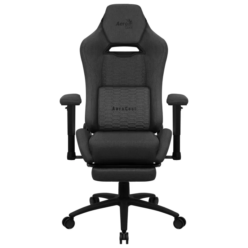 Aerocool ROYALASHBK prémiová ergonomická herná stolička s opierkou na nohy Aeroweave technológia čierna