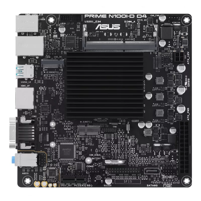 Základná doska ASUS PRIME N100I-D D4, Intel čipset, NA socket, mini ITX