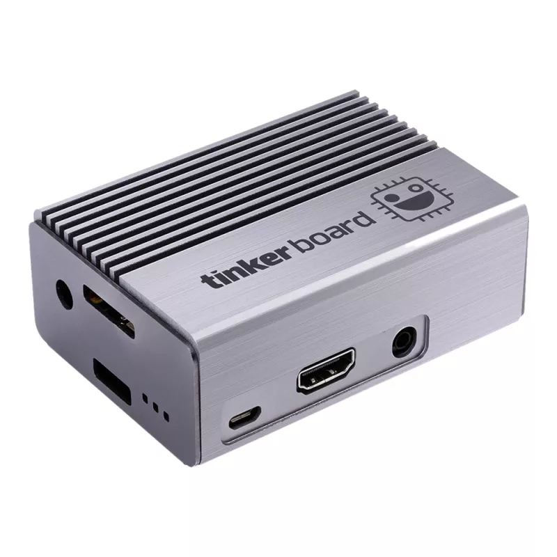 Počítačová skriňa ASUS Tinker Fanless – hliník, strieborná, pasívne chladená skriňa