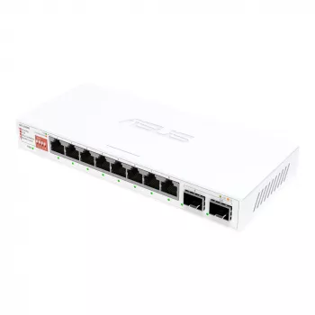 Neřízený Ethernet switch ASUS QG-U1080 — 8 × 2,5G RJ-45 portov, MAC 16K, biela, 12V