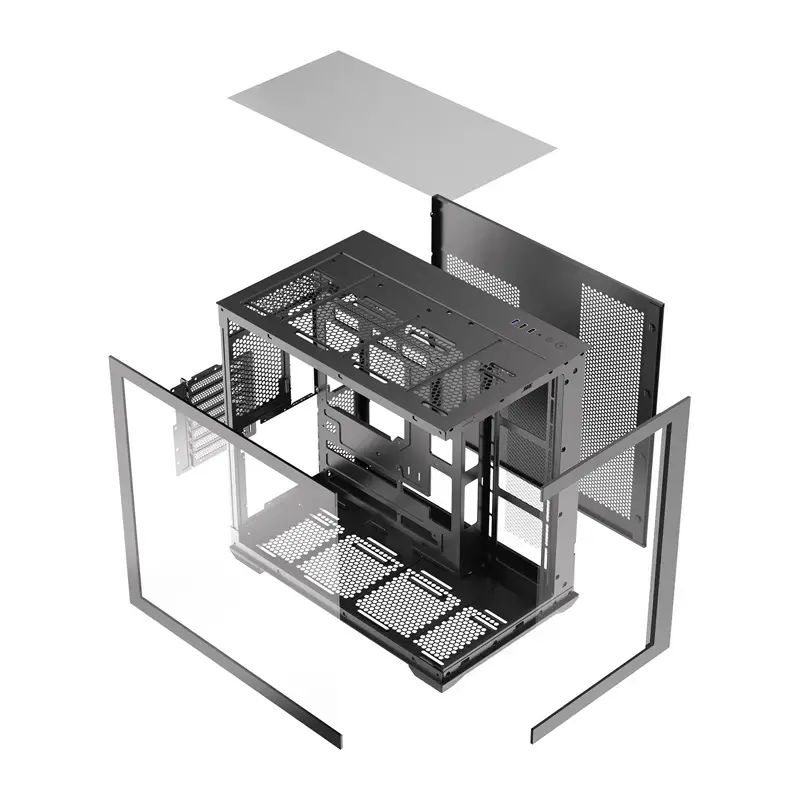 Počítačová skriňa Darkflash C280 (čierna) so 7 predinštalovanými ventilátormi