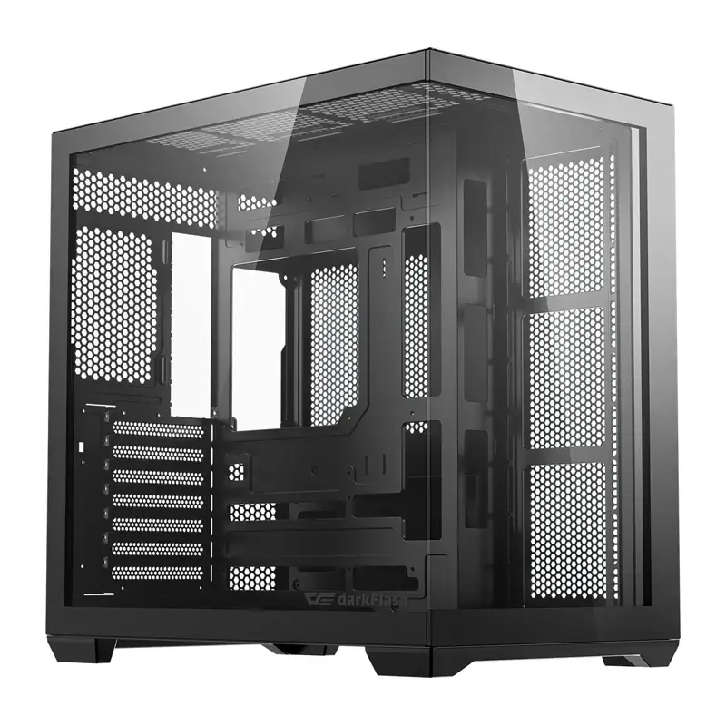 Počítačová skriňa Darkflash C280 (čierna) so 7 predinštalovanými ventilátormi