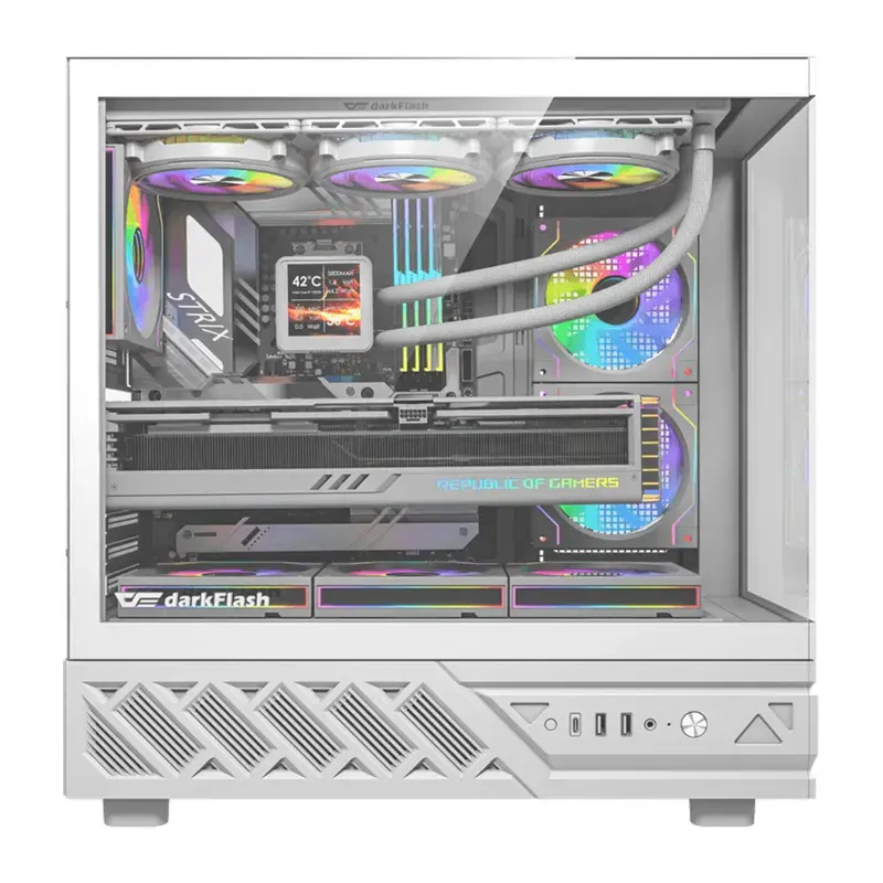 Počítačová skriňa DarkFlash DS950 (biela) — Mid-Tower skriňa kompatibilná s ATX