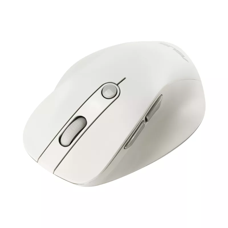 Bezdrôtová myš pre pravákov ASUS MD105 MK-WH — RF + Bluetooth, 2400 DPI, koliesko, batéria, béžová