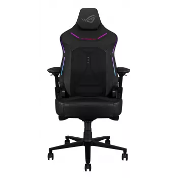 Univerzálna herná stolička ASUS ROG Courser — čalúnené sedadlo, max. hmotnosť 136 kg, sedadlo 670×700 mm, minimálna výška 140 cm, čierna