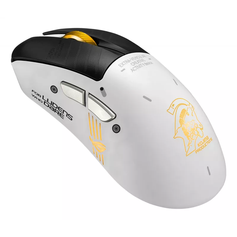 Herná myš ASUS ROG Keris II Origin-KJP, pre pravákov, optická 42 000 DPI, RF Wireless + Bluetooth + USB-A, 6 tlačidiel, viacfarebná