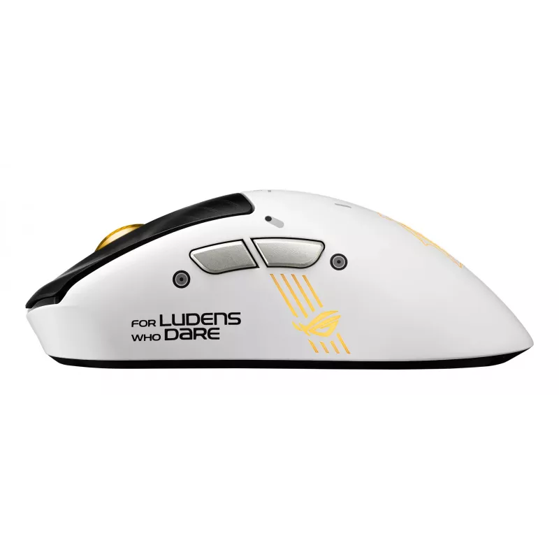 Herná myš ASUS ROG Keris II Origin-KJP, pre pravákov, optická 42 000 DPI, RF Wireless + Bluetooth + USB-A, 6 tlačidiel, viacfarebná