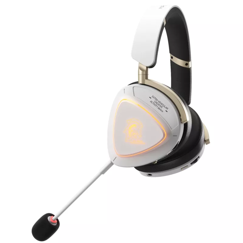 Headset ASUS ROG Delta II-KJP — cez uši, káblový & bezdrôtový (Bluetooth), 20–20000 Hz, 325 g, čierna/biela