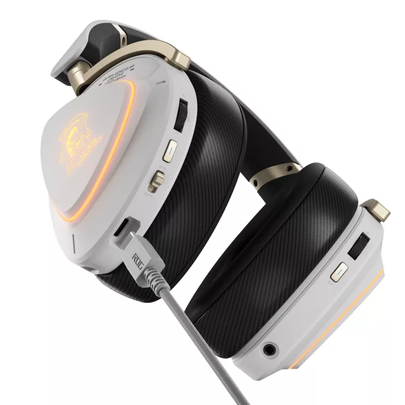 Headset ASUS ROG Delta II-KJP — cez uši, káblový & bezdrôtový (Bluetooth), 20–20000 Hz, 325 g, čierna/biela