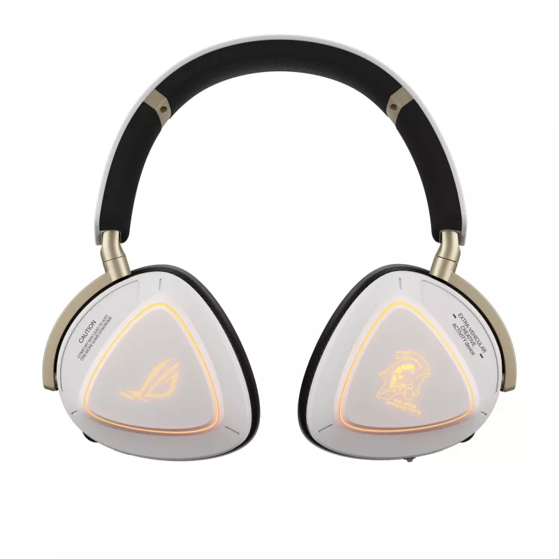 Headset ASUS ROG Delta II-KJP — cez uši, káblový & bezdrôtový (Bluetooth), 20–20000 Hz, 325 g, čierna/biela