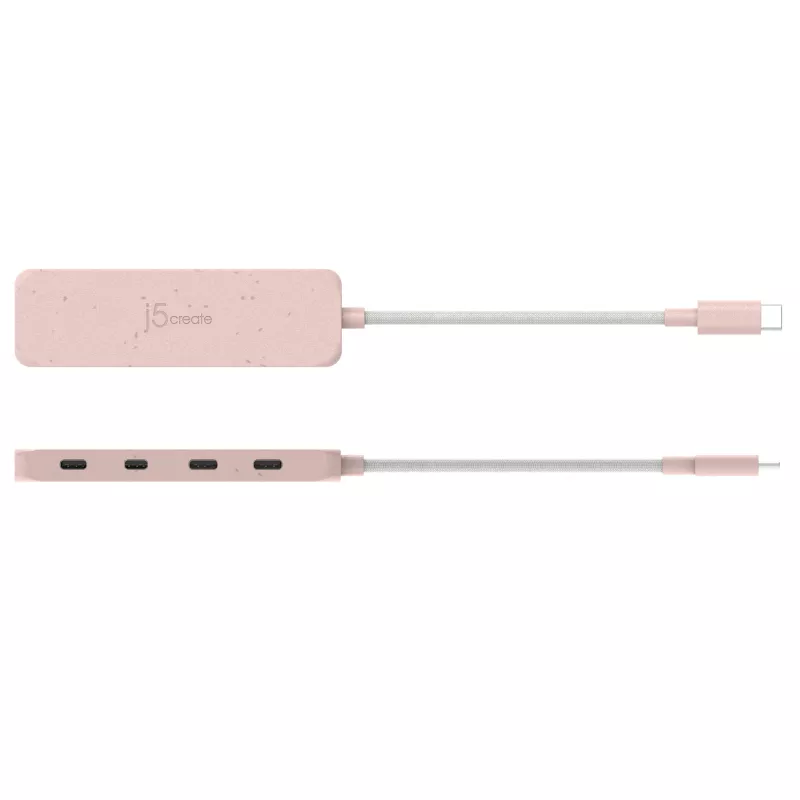 j5create ekologický USB-C na 4-port Type-C Gen 2 Hub