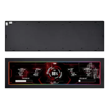 Displejový panel Lian Li SM088X, univerzálna skriňa, 237×73×13 mm, 5 V, čierna