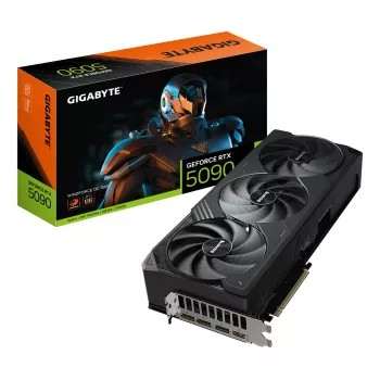 GIGABYTE GeForce RTX 5090 WINDFORCE OC 32G Grafická karta – 32 GB GDDR7, 512 Bit, PCI-E 5.0, 2467 MHz takt jadra, 3 x DP 2.1a, 1 x HDMI 2.1b, NVIDIA DLSS 4, GV-N5090WF3OC-32GD