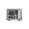Počítačová skriňa Cooler Master MasterFrame 400 Mesh strieborná, mATX, priehľadná bočnica, 1x 120 mm ARGB ventilátor