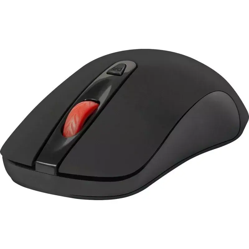 Bezdrôtová optická RF tichá myš DEFENDER Nexus MS-195 — 1600 DPI, 2,4 GHz, Nano-USB, obojručná, 2×AAA, čierna