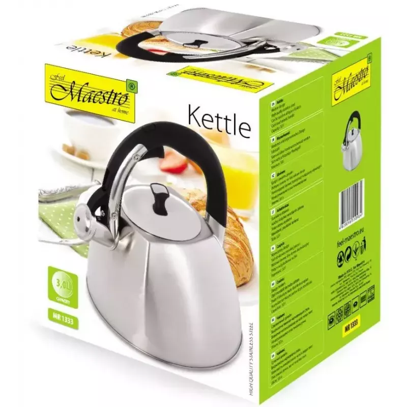Maestro MR-1333 Neelektrická kanvica s píšťalkou, 3 L, nehrdzavejúca oceľ