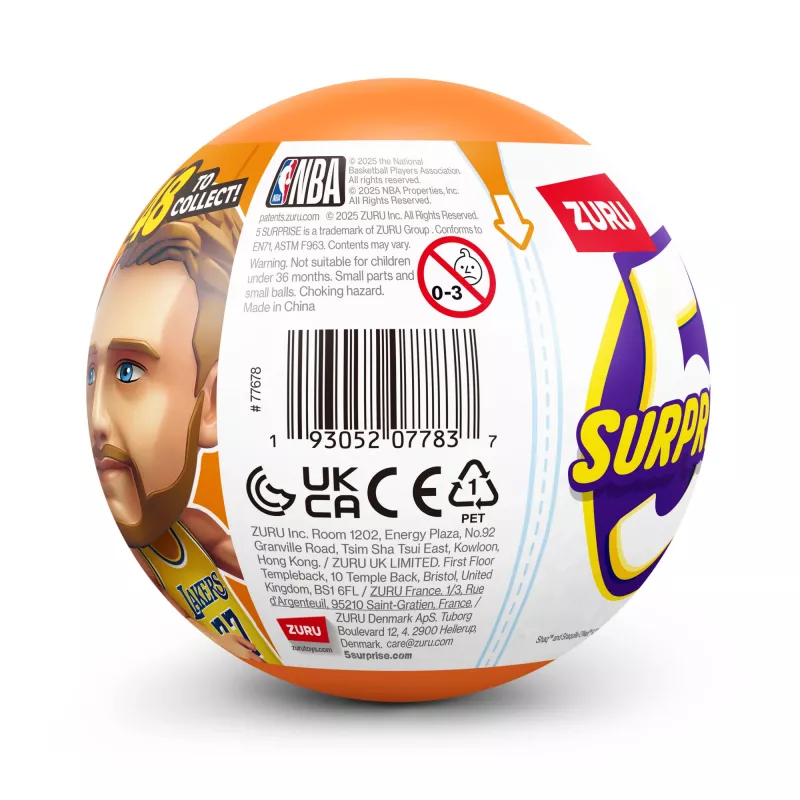 5 Surprise NBA Ballers séria 2, 3 roky, viacfarebné