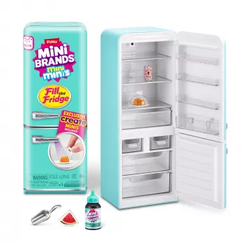 Hracia sada Zuru Mini Brands Mini Minis Fill the Fridge — zberateľské miniatúrne potraviny a doplnky do chladničky