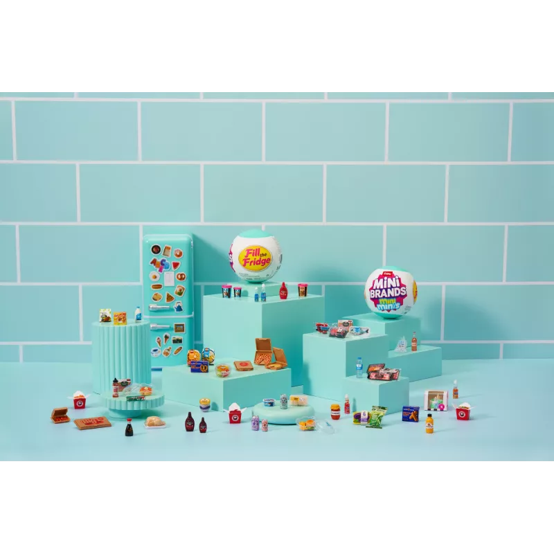 Hracia sada Zuru Mini Brands Mini Minis Fill the Fridge — zberateľské miniatúrne potraviny a doplnky do chladničky