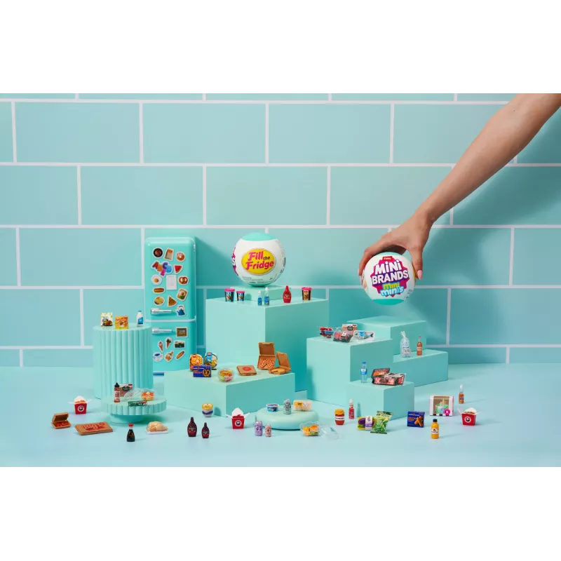 Hracia sada Zuru Mini Brands Mini Minis Fill the Fridge — zberateľské miniatúrne potraviny a doplnky do chladničky