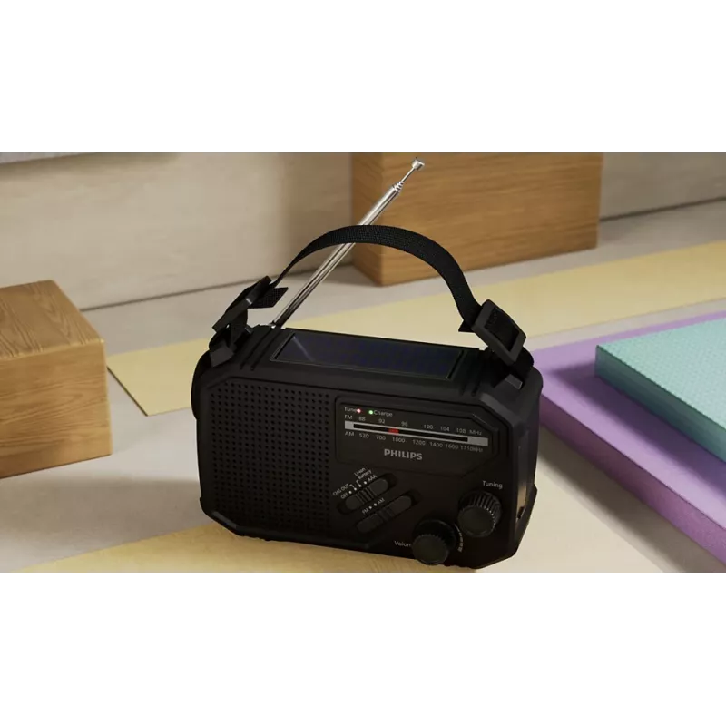 Prenosné rádio Philips TAR1609/00 analógové a digitálne AM FM čierne