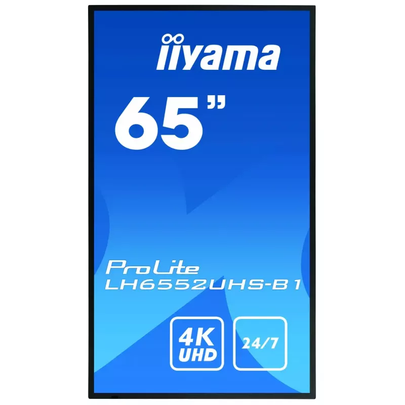 Digital-Signage displej IIYAMA LH6552UHS-B1 64,5 palca IPS 4K 3840x2160 500 cd/m² Android 8.0 24/7 čierny