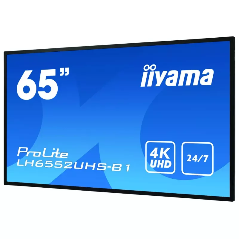 Digital-Signage displej IIYAMA LH6552UHS-B1 64,5 palca IPS 4K 3840x2160 500 cd/m² Android 8.0 24/7 čierny