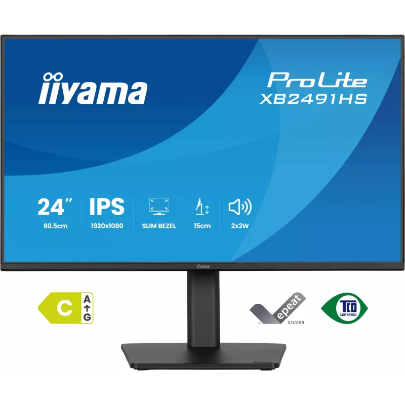 Monitor IIYAMA XB2491HS-B1 60,5 cm (23,8 palca) 16:9 IPS s HDMI, DisplayPort a integrovanými reproduktormi