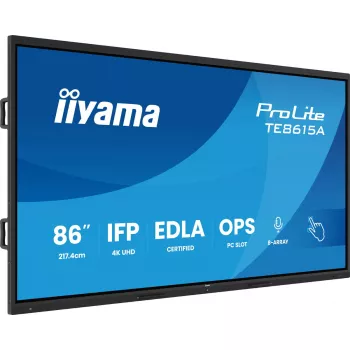 Interaktívny dotykový displej IIYAMA TE8615A-B2AG 86 palcov 4K PCAP dotyková obrazovka pre vzdelávanie a spoluprácu