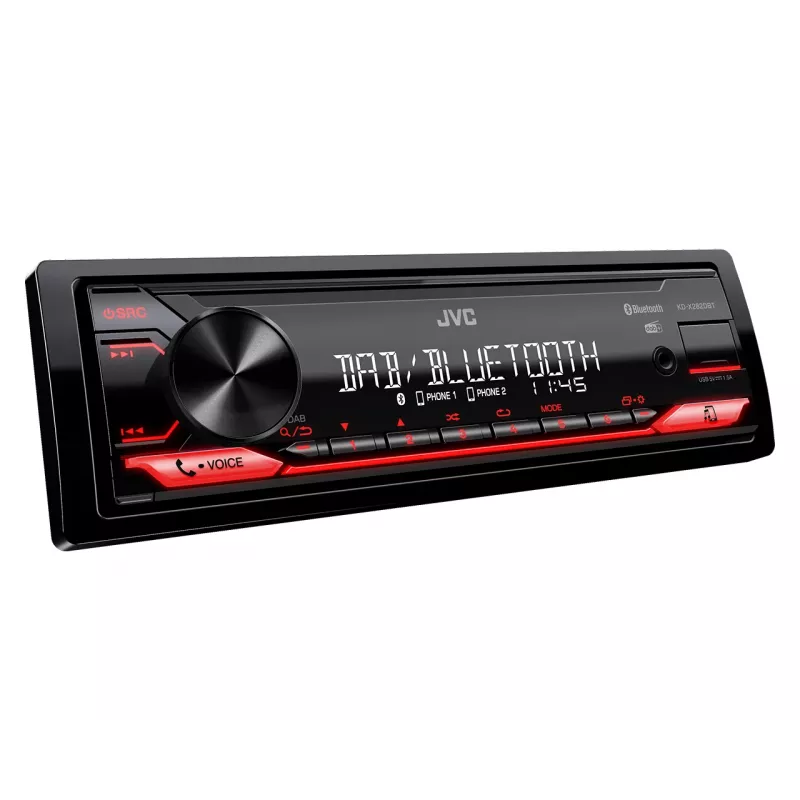 JVC KD-X282DBT autorádiový prijímač čierny 200 W Bluetooth