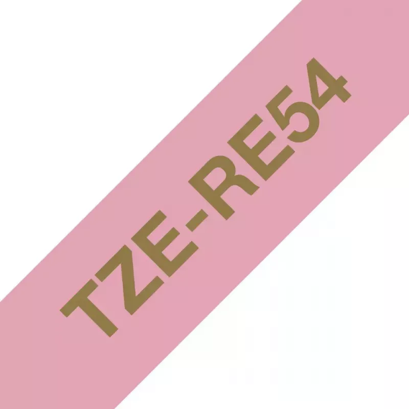 Brother TZE-RE54 popisovacia páska zlatá na ružovej