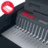GBC CombBind® CB25E elektrický viazací stroj, hrebeňový viazací stroj, elektrický, 390 listov, čierna, červená