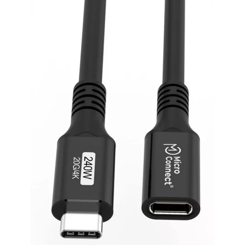 Microconnect USB3.2CC2EX USB kábel USB4 Gen 2x2 2 m USB C čierny