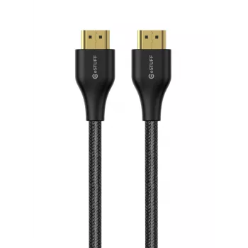 eSTUFF HDMI 2.1 kábel 8K 2m, 2 m, HDMI Type-A (štandard), HDMI Type-A (štandard), 7680 x 4320 pixelov, 3D, čierny