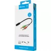 Sandberg adaptér pre headset (mobilný) PC, 2 x 3,5 mm, konektor samec, 3,5 mm, konektor samica, čierny