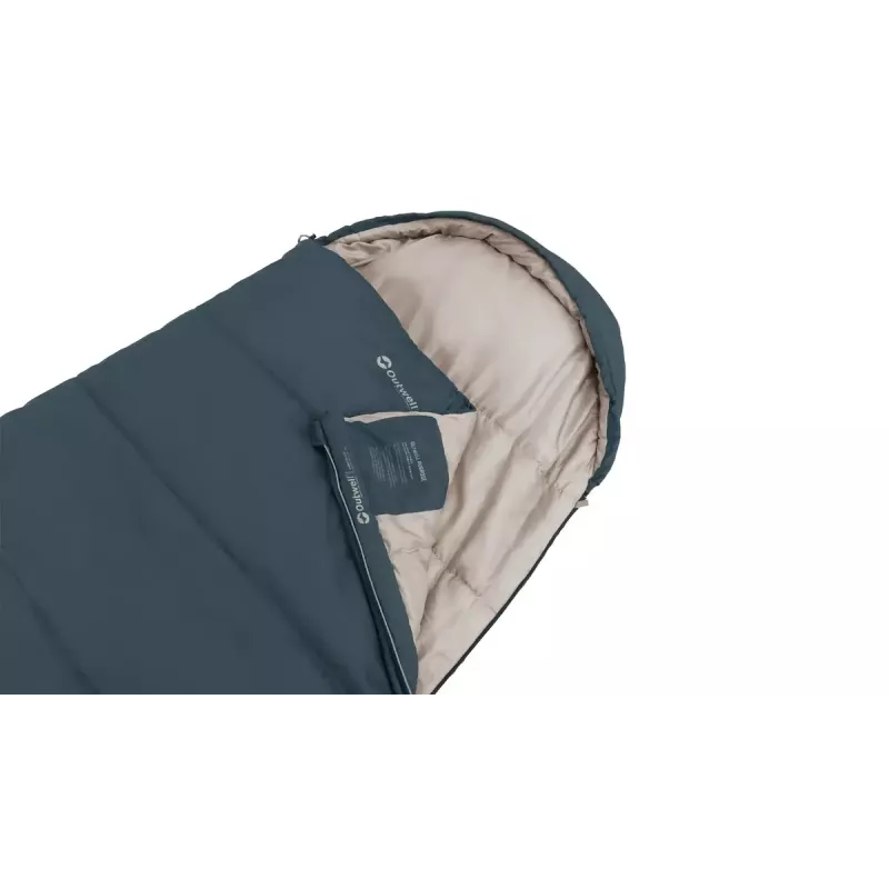 Spací vak Outwell 230478 polorektangulárny polyester 2250×850 mm, 1,8 kg, modrý