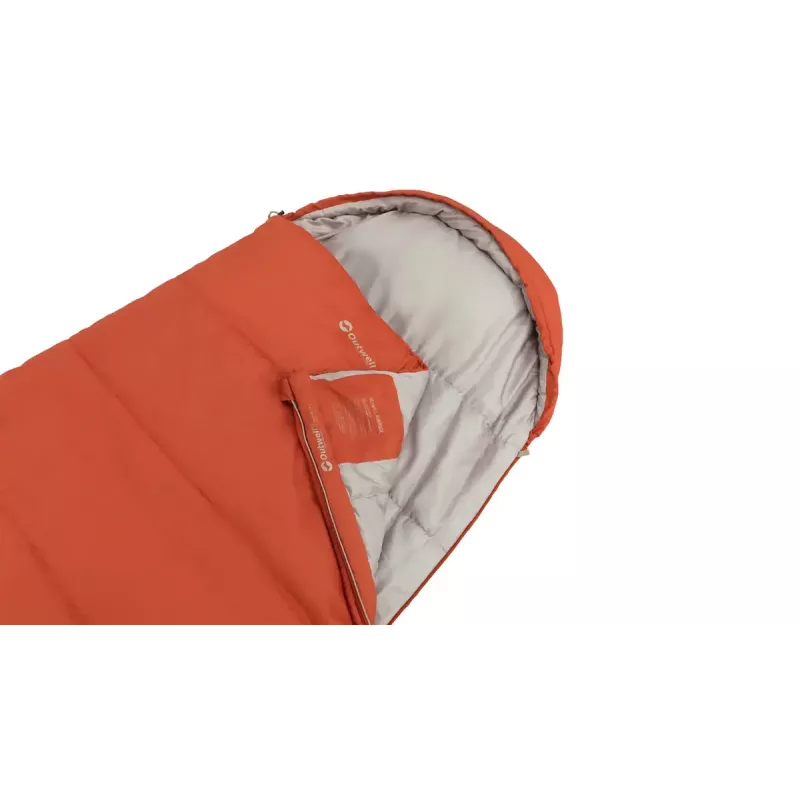 Spací vak Outwell 230477 dospelý polorektangulárny polyester 2250×850 mm 1,8 kg oranžový