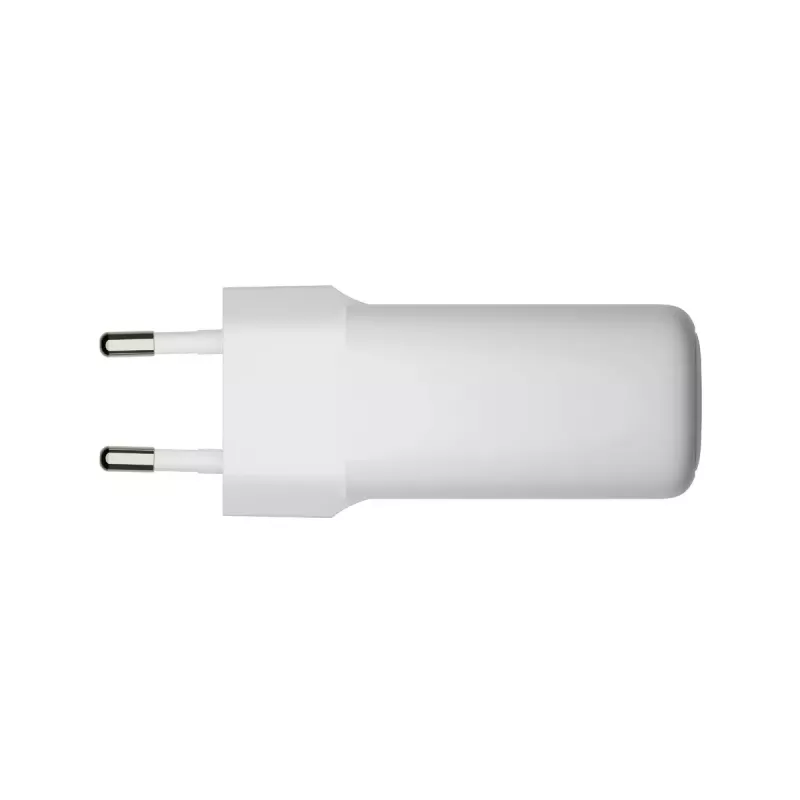 Nástenná nabíjačka dbramante re-charge Pro — 2× USB-C 25W, 110–240V, biela
