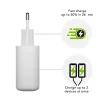 Nástenná nabíjačka dbramante re-charge Pro — 2× USB-C 25W, 110–240V, biela