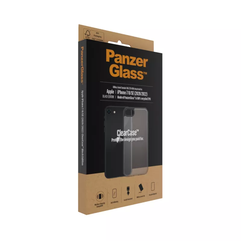 PanzerGlass ® ClearCase iPhone 8 | 7 | SE (2020/2022) | čierna