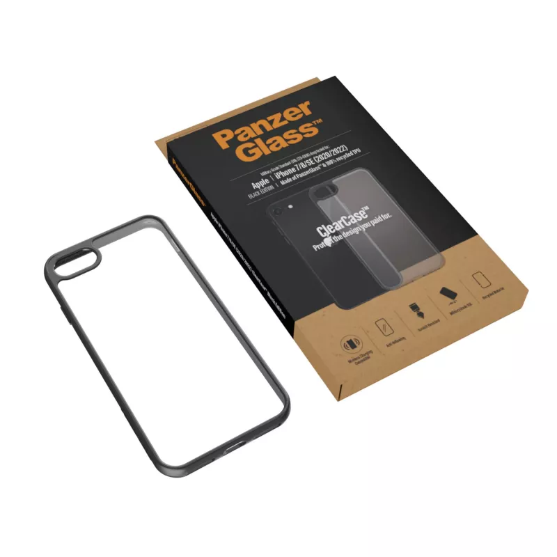 PanzerGlass ® ClearCase iPhone 8 | 7 | SE (2020/2022) | čierna