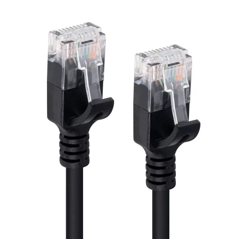 Microconnect V-UTP601S-slim sieťový kábel čierny 1 m Cat6 U/UTP (UTP)