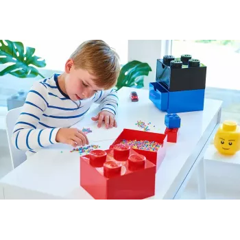 Úložná krabica so zásuvkou na písací stôl Room Copenhagen 40201735 biela — organizér kompatibilný s LEGO